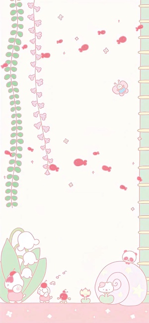 Kawaii Pastel Garden - 4K Phone Wallpaper