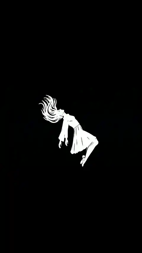 Fondo de Pantalla Animado 4K Minimalista Mujer Flotando