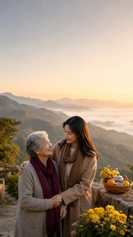 Festival Chongyang Unión Familiar - Fondo 4K para Celular