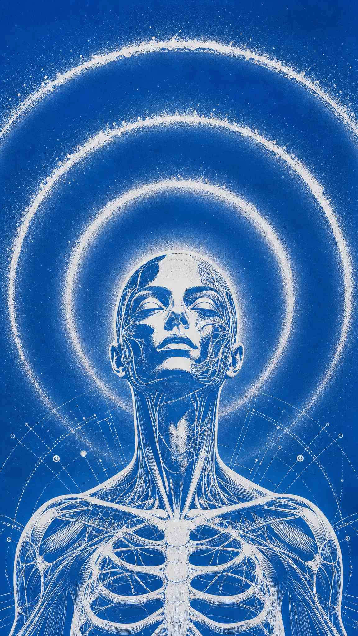 Cosmic Anatomy Meditation - 4K Wallpaper