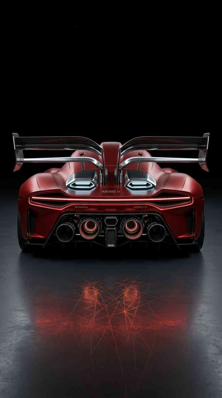 Aegis V Supercar Rouge - Fond d'écran 4K