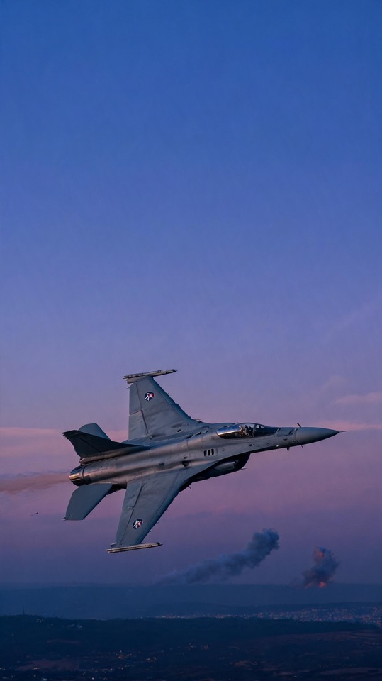 Israel F-16 Fighter Jet - 4K Phone Background
