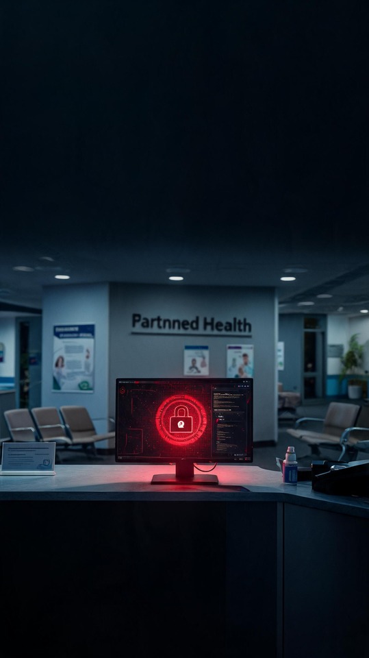 Partnered Health Data Breach - 4K Phone Background