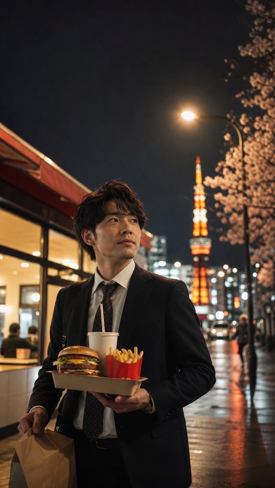McDonald's Menu Tokyo Night Scene - 4K Wallpaper