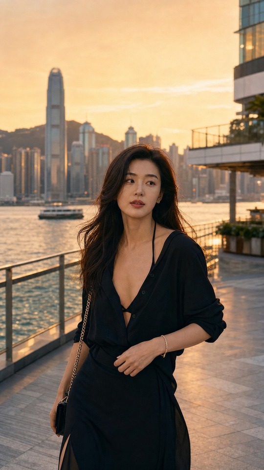 Jun Ji-hyun Hong Kong Tanned Look - 4K Mobile Wallpaper