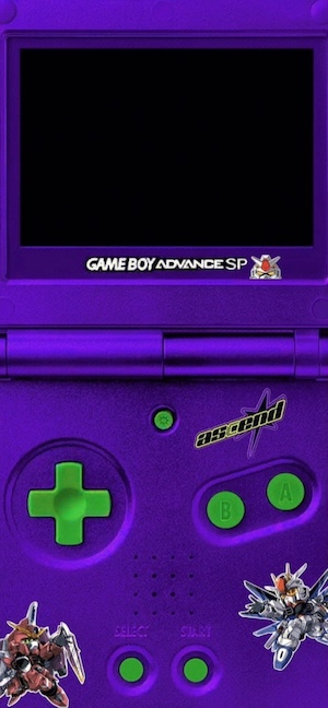 Purple GBA SP Gundam Retro Edition - 4K Wallpaper