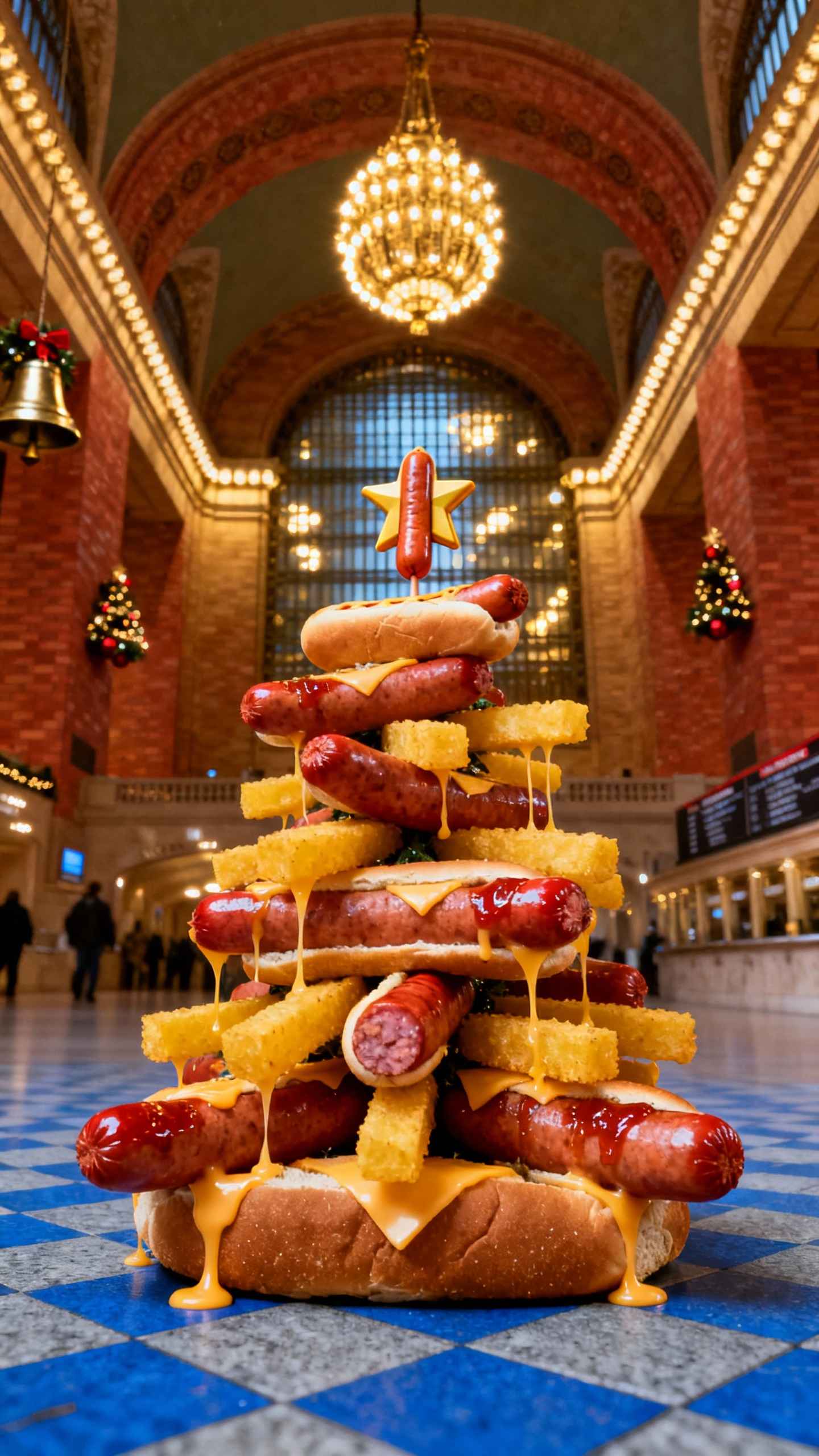 Hotdog Weihnachtsbaum - 4K Handy Wallpaper