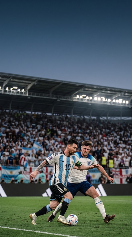 Argentina vs England Fußball - 4K Handy Wallpaper