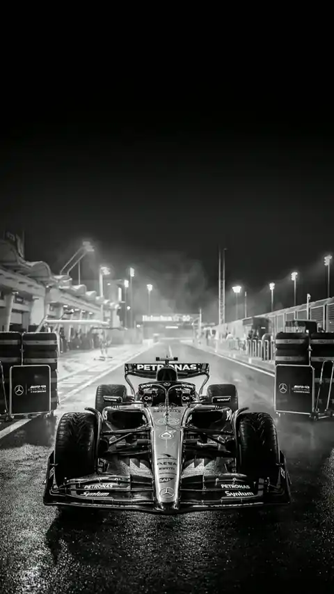 Mercedes F1 Monocromático - Fondo de Pantalla Animado
