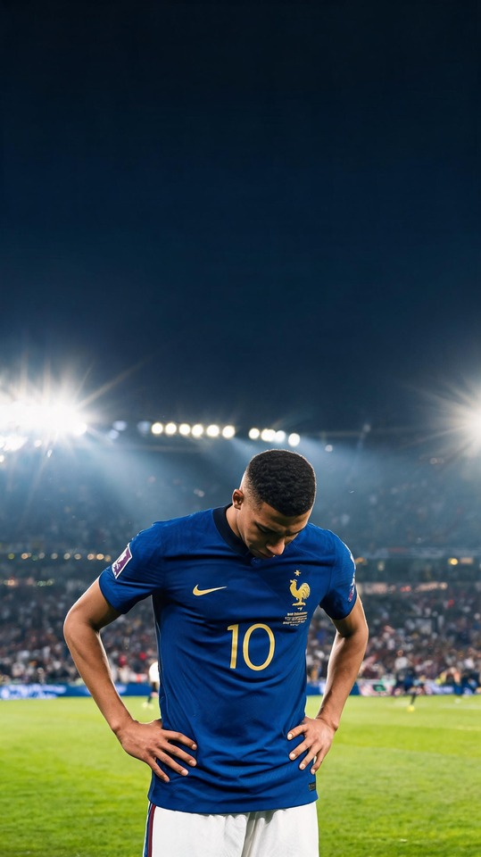 Kylian Mbappé Niederlage - 4K Fußball Hintergrundbild
