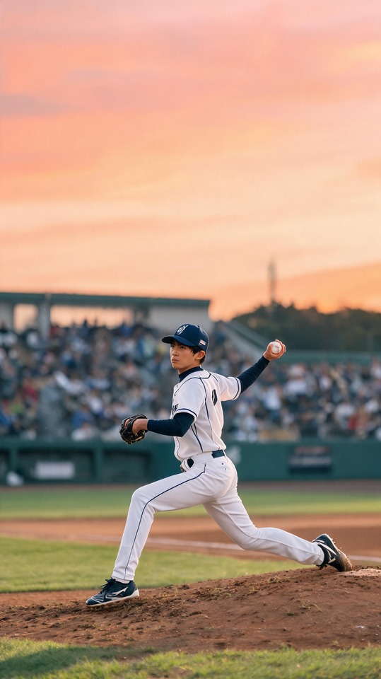 Iwate High School Baseball - Cinematic Pitcher 4K Wallpaper