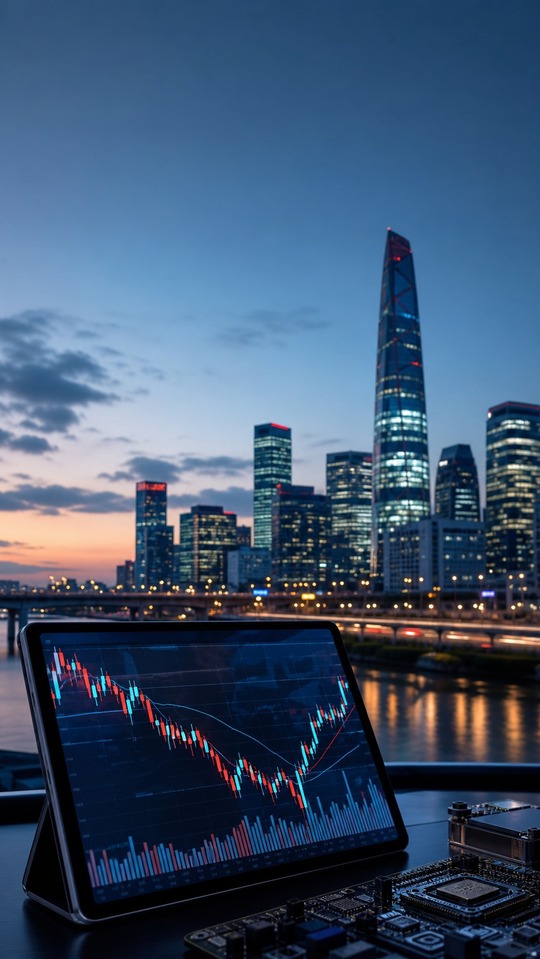 KOSPI Market Analysis Background - 4K Wallpaper