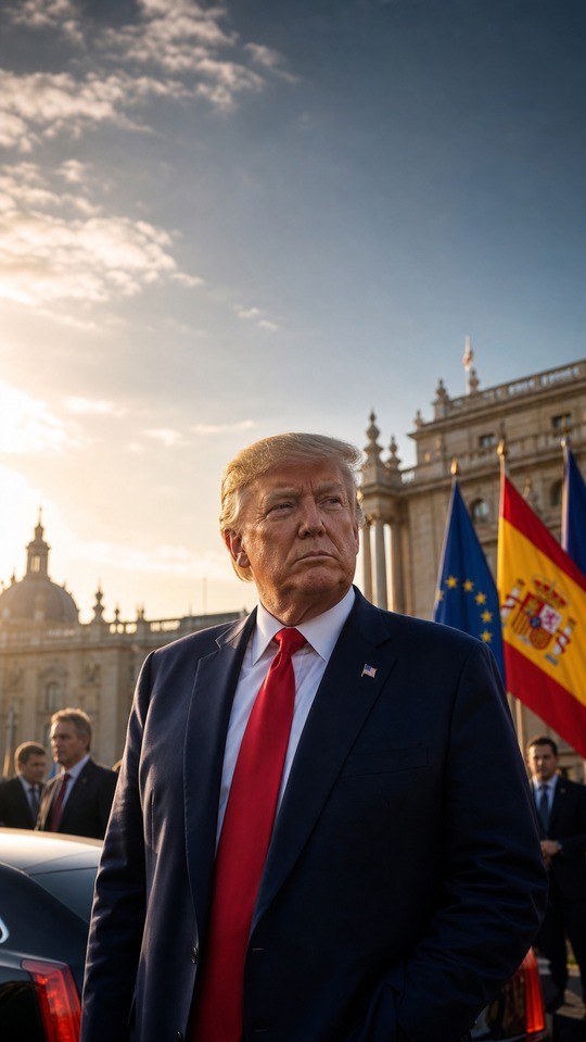 Trump Spanien Cinematic Realistic 4K Wallpaper