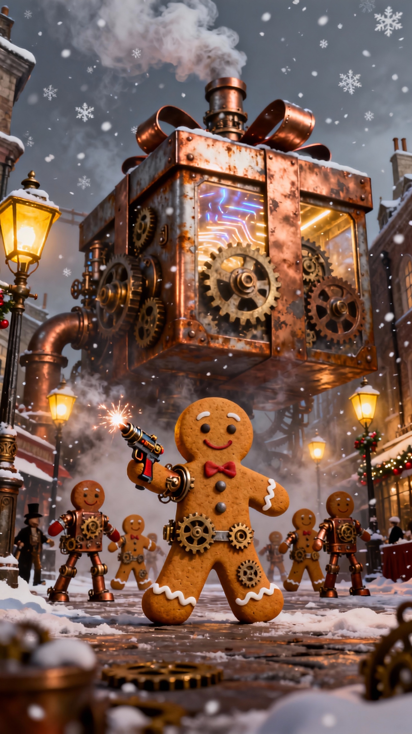 Steampunk Lebkuchenmann - Handy Wallpaper 4K