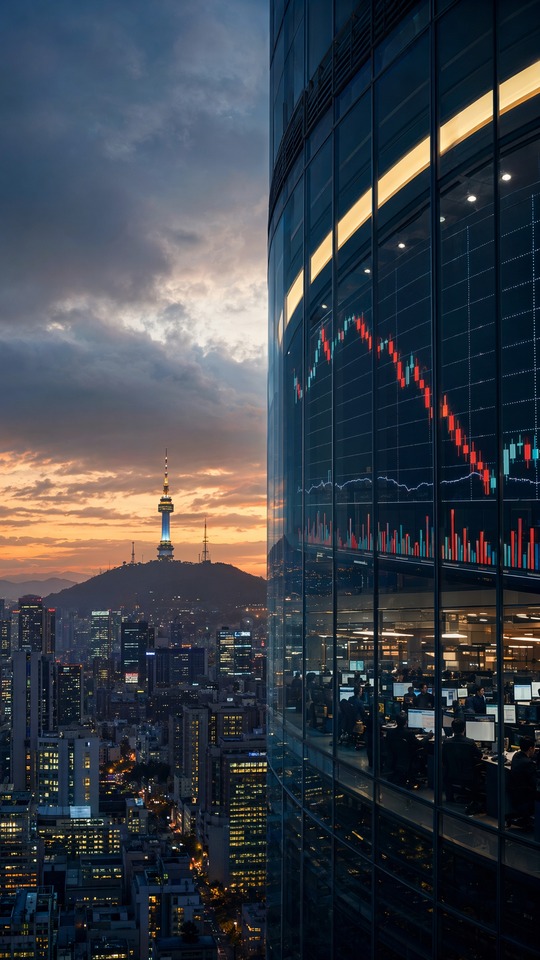 KOSPI Stock Market Seoul Cityscape - 4K Wallpaper