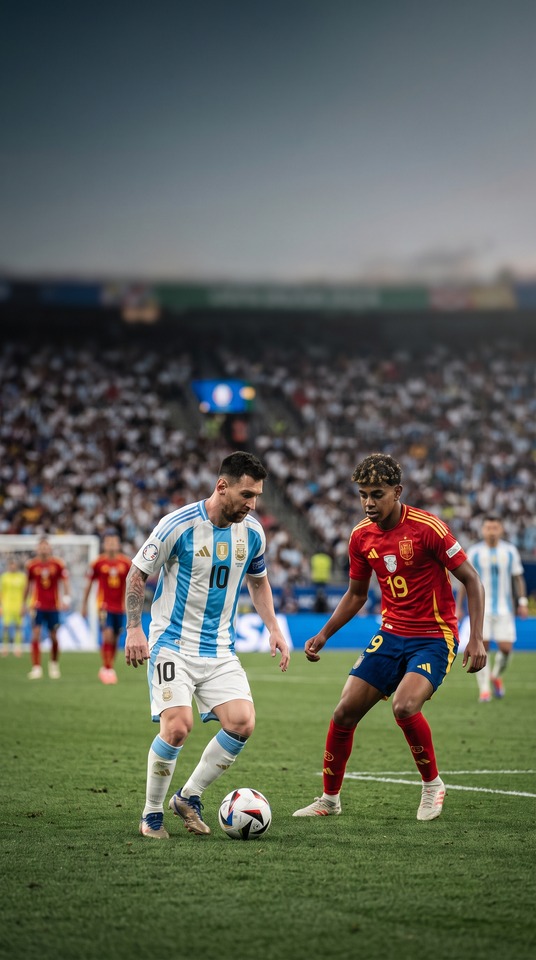 Argentina vs España Messi vs Yamal - Fondo 4K HD
