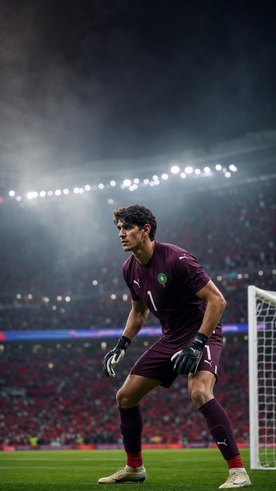 Moroccan Goalkeeper Yassine Bounou - Cinematic 4K Wallpaper