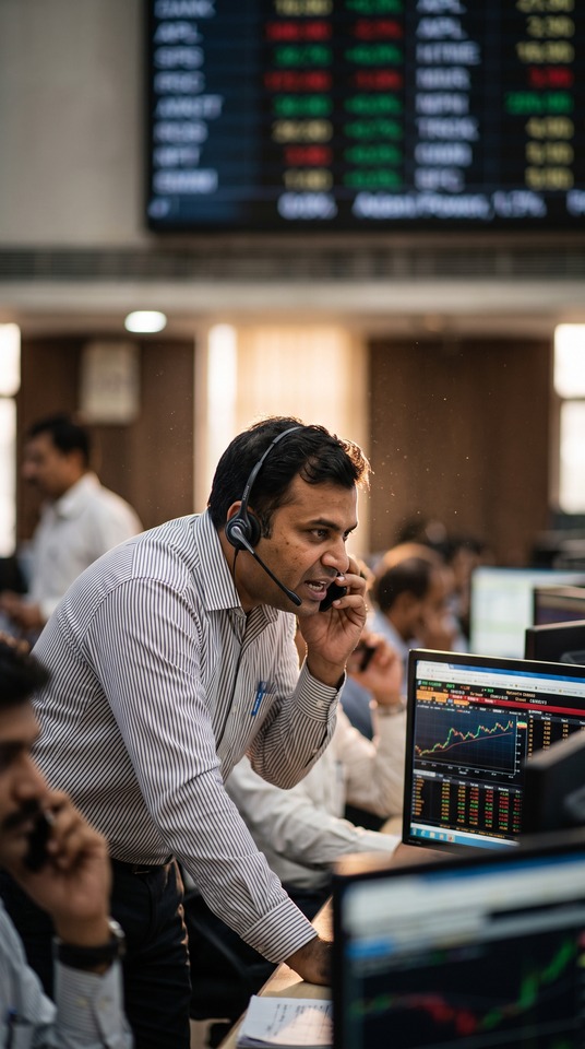 Adani Power Share Trading Floor - 4K Mobile Background
