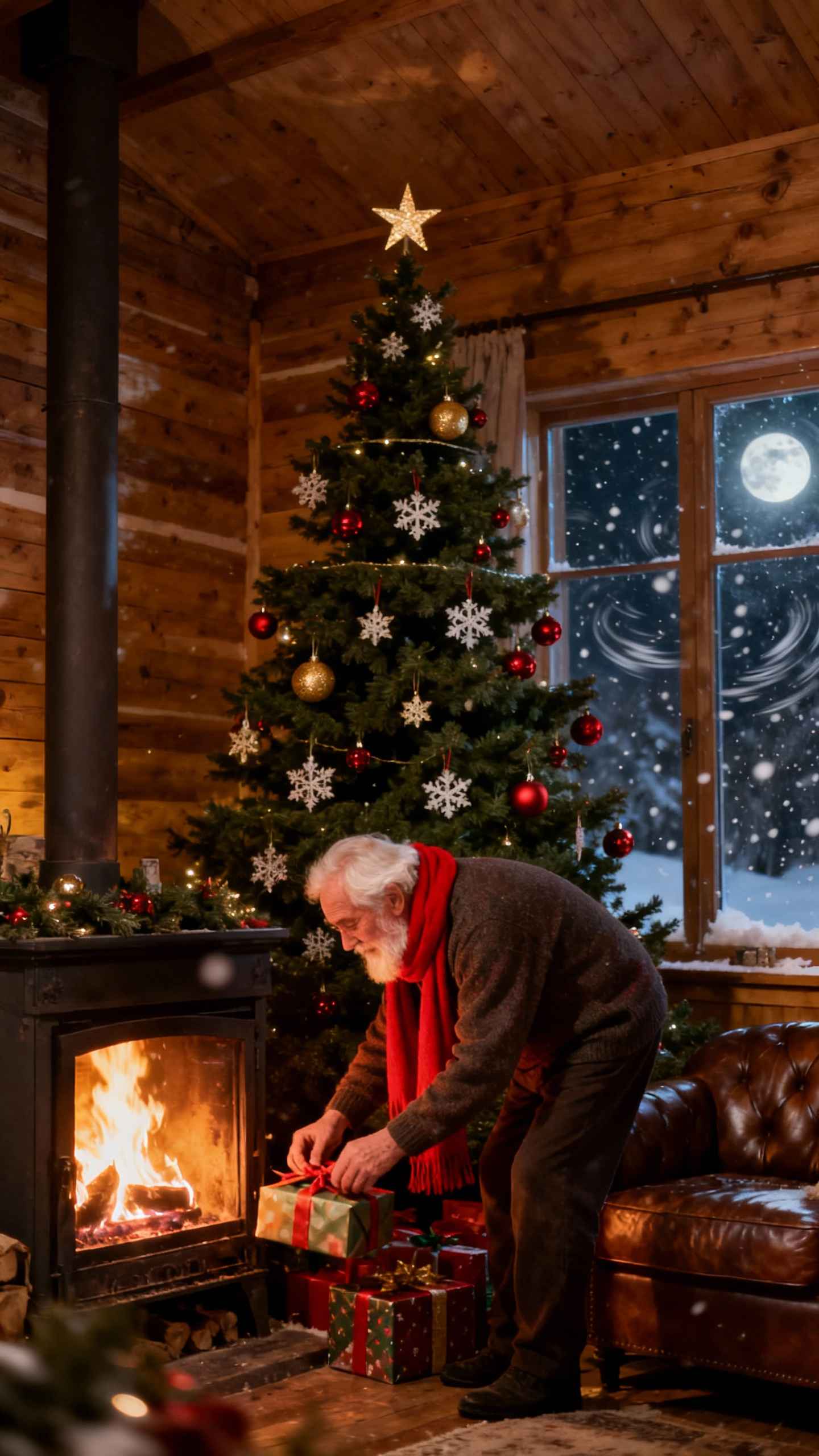 Gemütliche Weihnachtshütte - 4K Handy Wallpaper