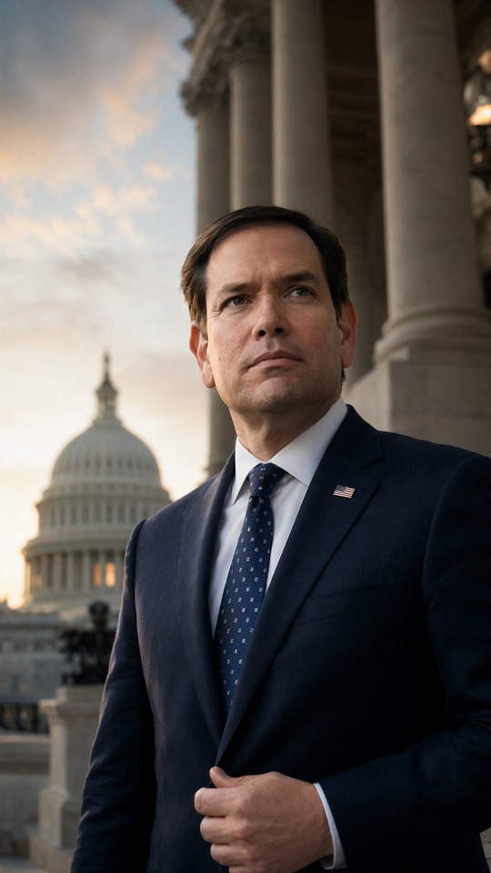 Marco Rubio Cinematic Portrait - 4K Phone Wallpaper