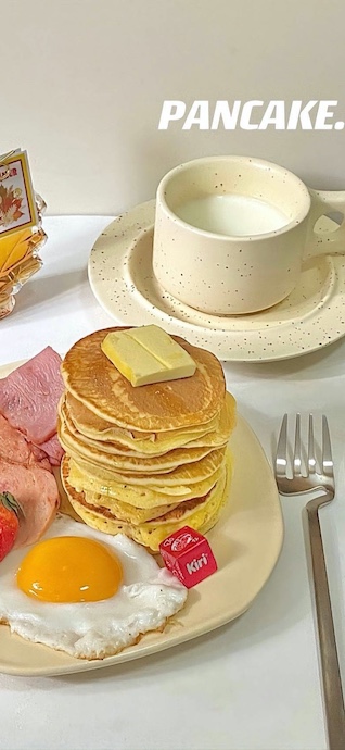 Ästhetisches Pfannkuchen Frühstück - 4K Hintergründe