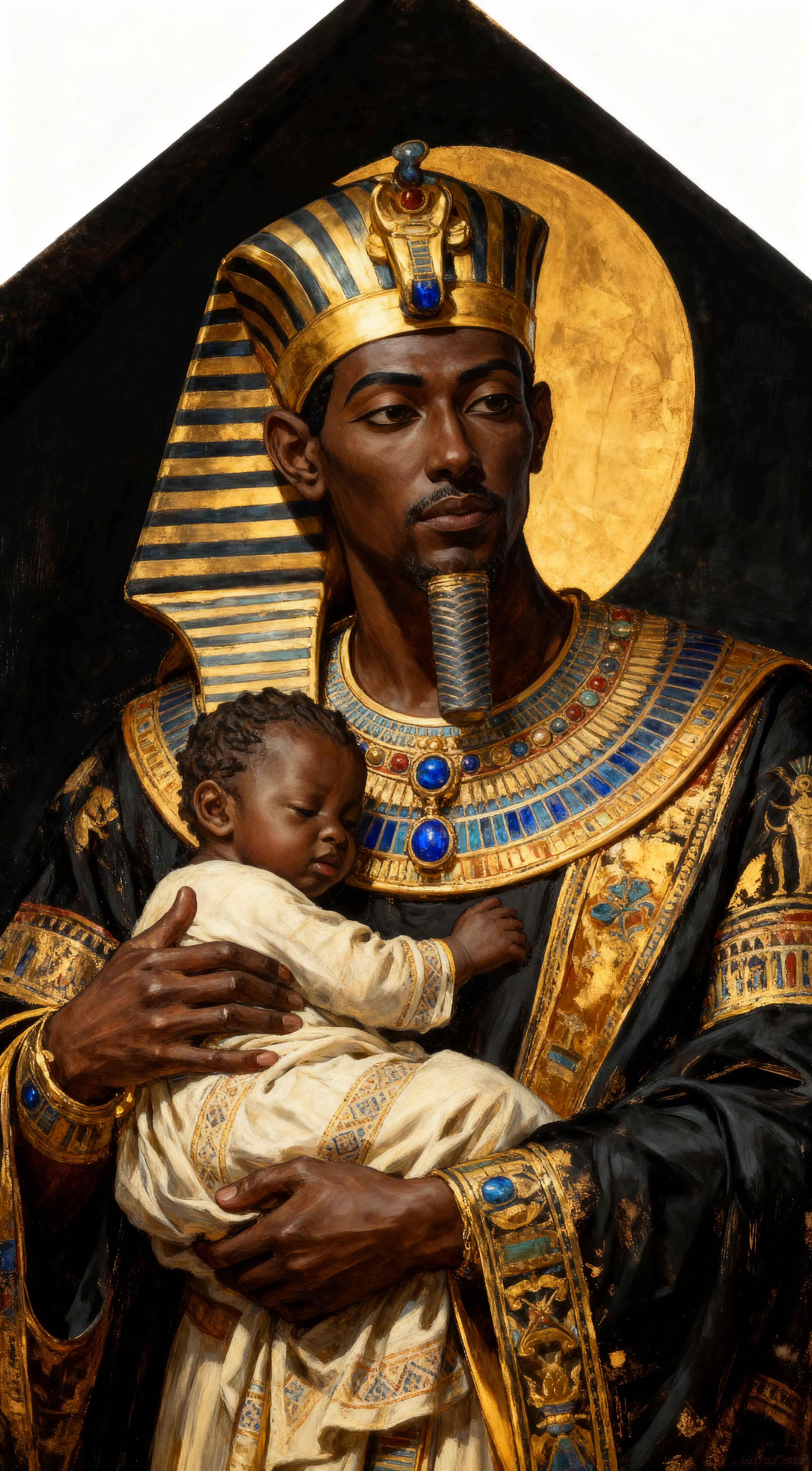 Ancient Egyptian Pharaoh & Baby - 4K Background