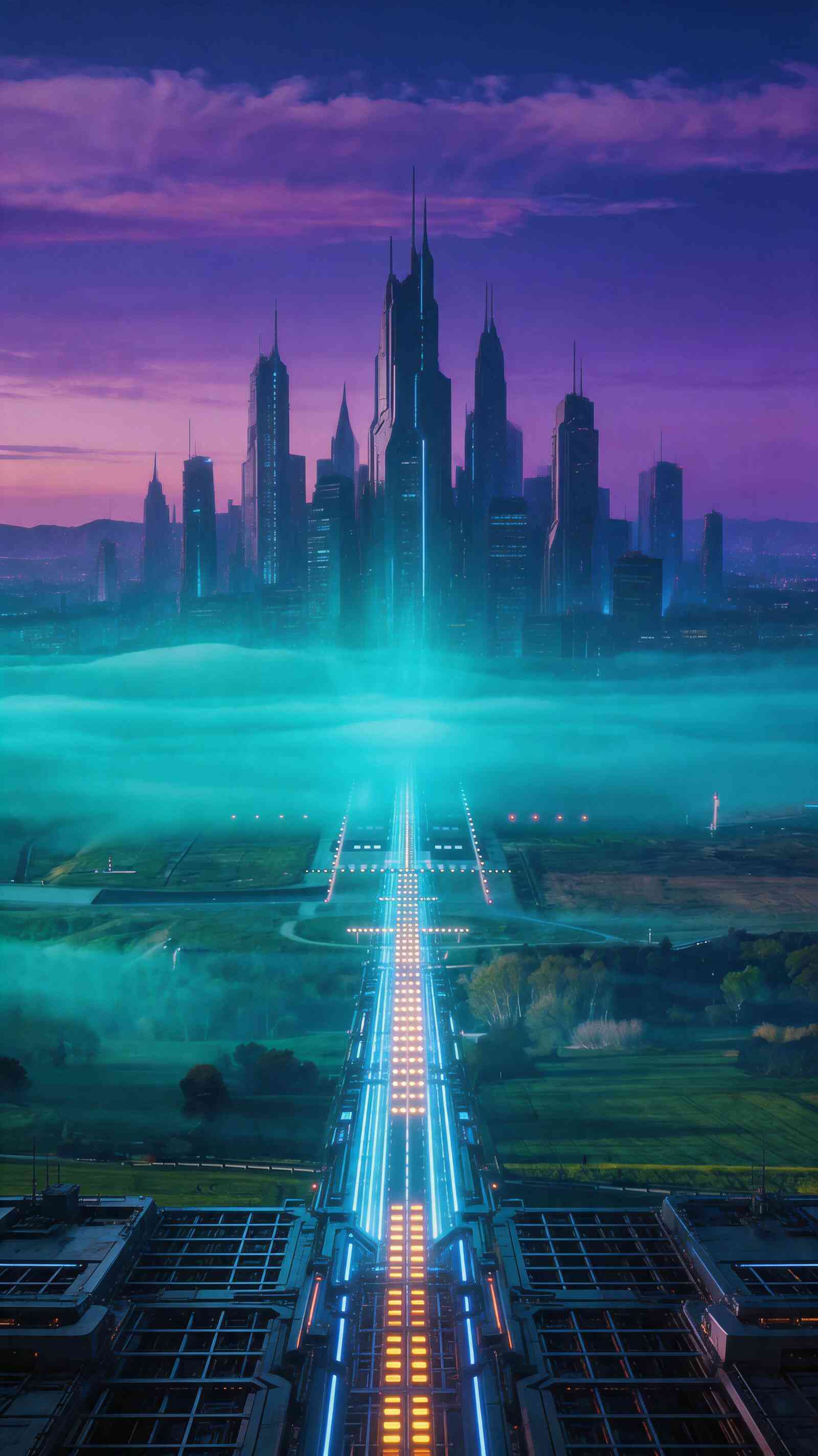 Futuristic Cyber City Digital Art - 4K Wallpapers