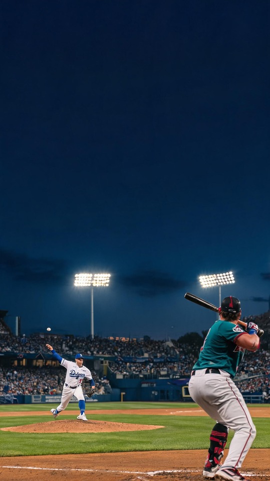 Dodgers vs Diamondbacks Baseball - 4K Phone Background