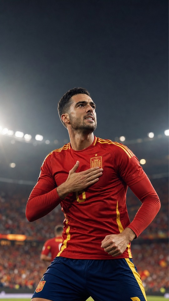 Mikel Merino Spain Celebration - 4K Phone Background