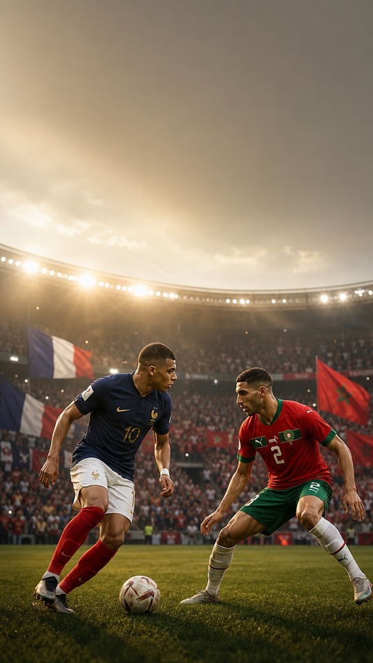france maroc Cinematic Match - 4K Football Background