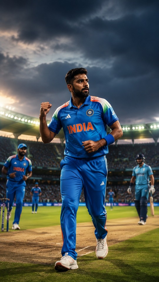 Jasprit Bumrah Realistic Action - 4K Phone Background