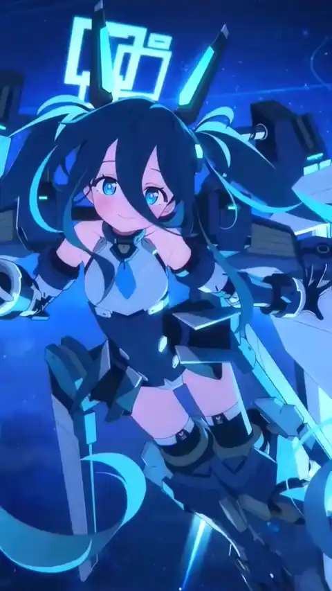 Futuristische Mecha Hatsune Miku - Bewegliches Wallpaper