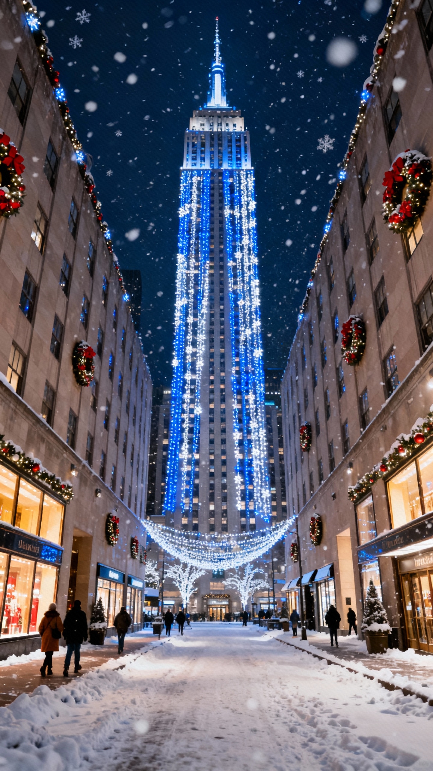 Invierno en Nueva York Empire State - Fondo 4K