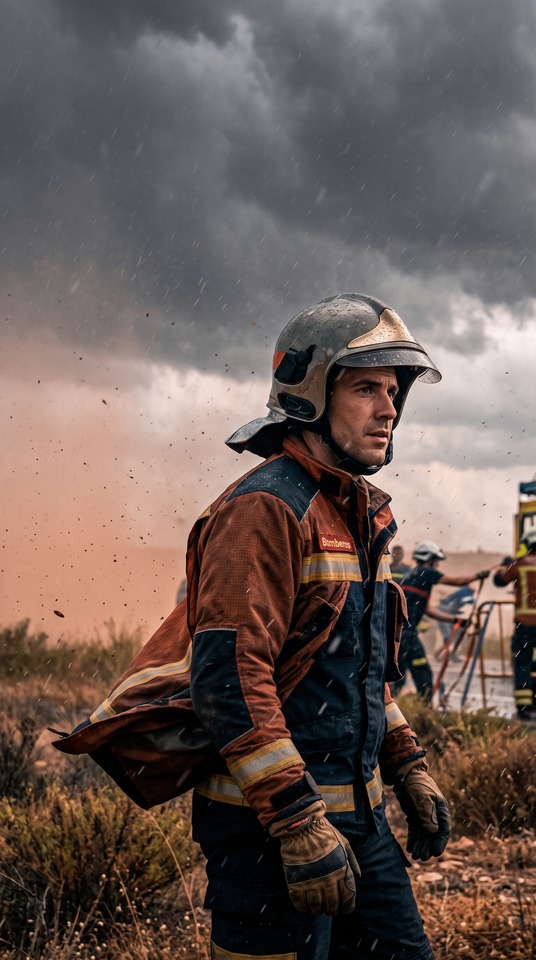 Alerta Roja Feuerwehrmann Rettung - 4K Hintergrundbilder
