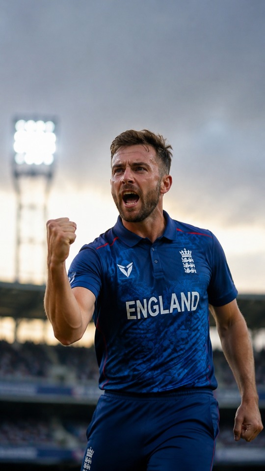 Liam Dawson England ODI Celebration - 4K Wallpaper
