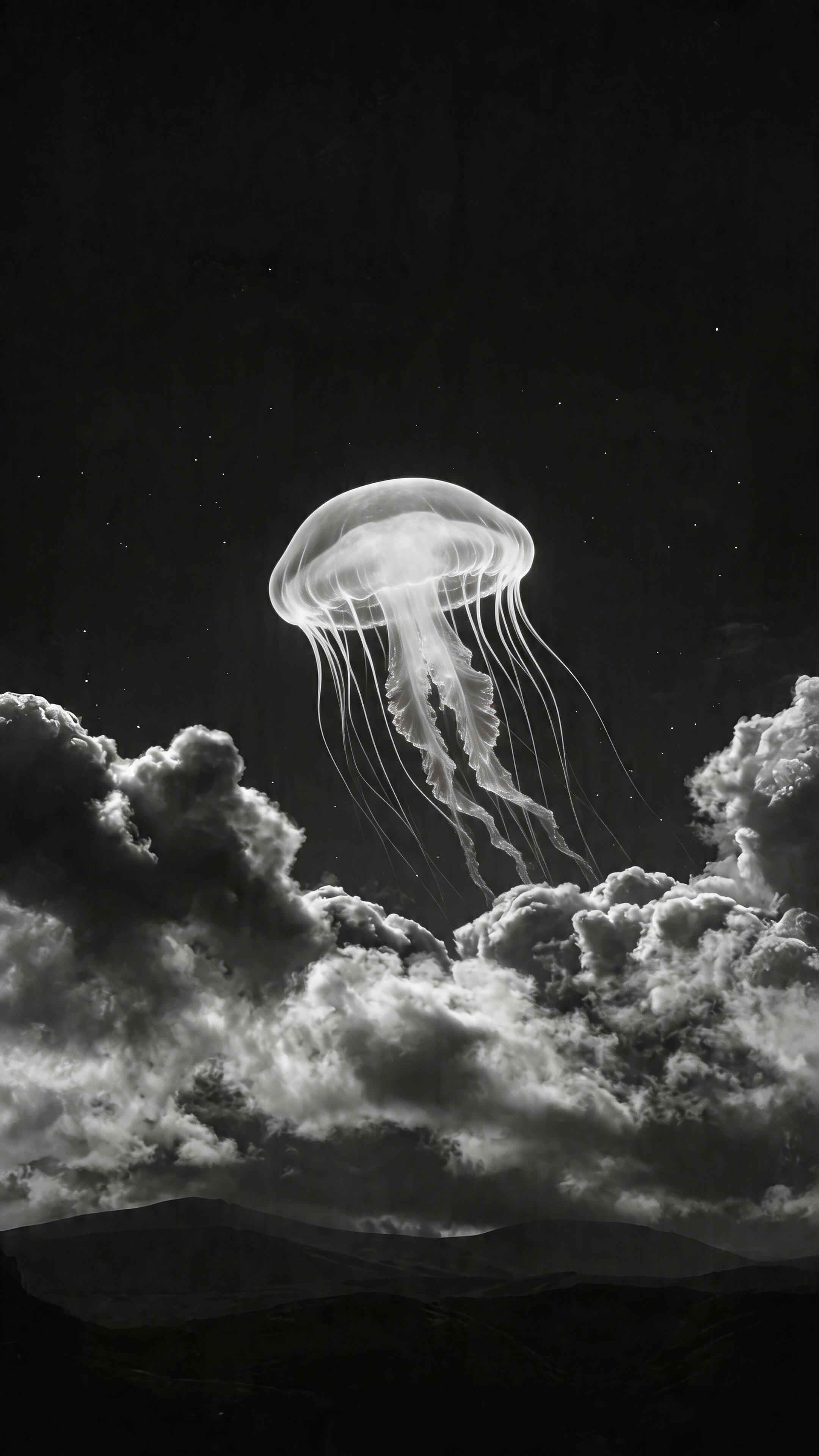 Space Jellyfish Surreal Art - 4K Wallpaper