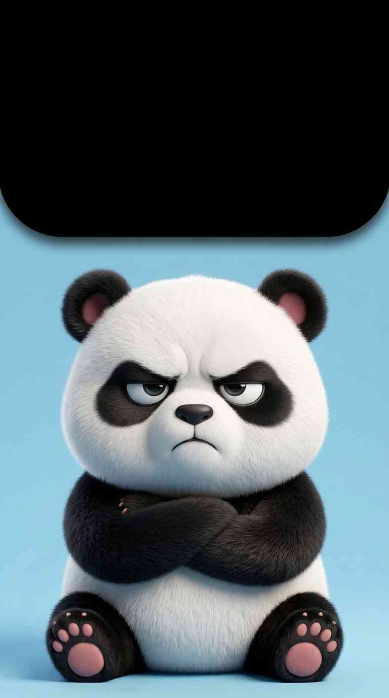 Panda Enojado 3D - Fondo para Celular 4K