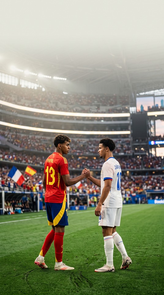Frankreich vs Spanien WM 2026 Halbfinale - 4K Hintergrundbild