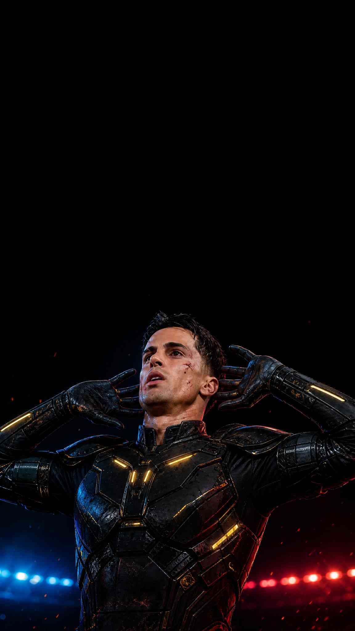 Futuristic Hero Black Armor - 4K Wallpaper 461769