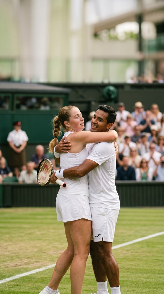 Marcador de Tenis: Campeones Wimbledon Dobles Mixtos - 4K Fondos