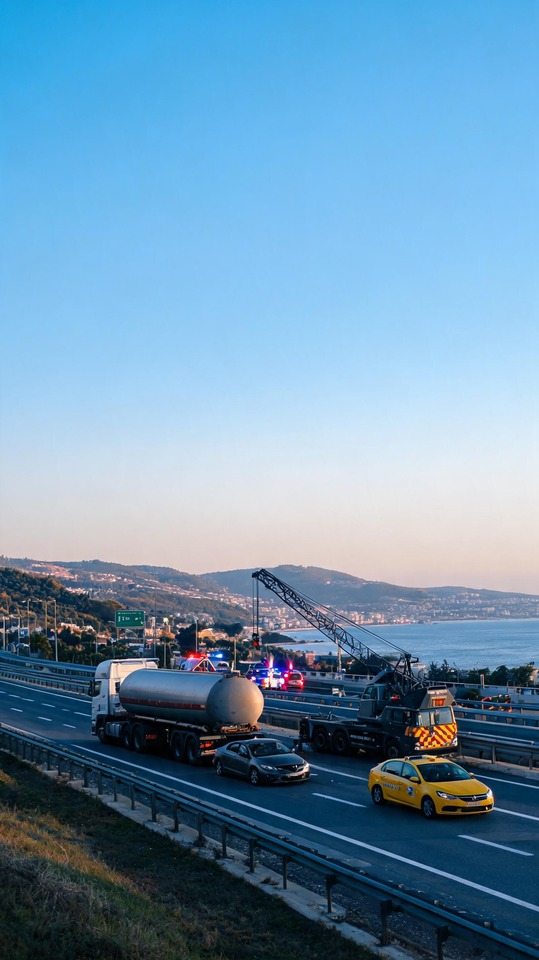 Autopista Highway Emergency Scene - 4K Wallpaper
