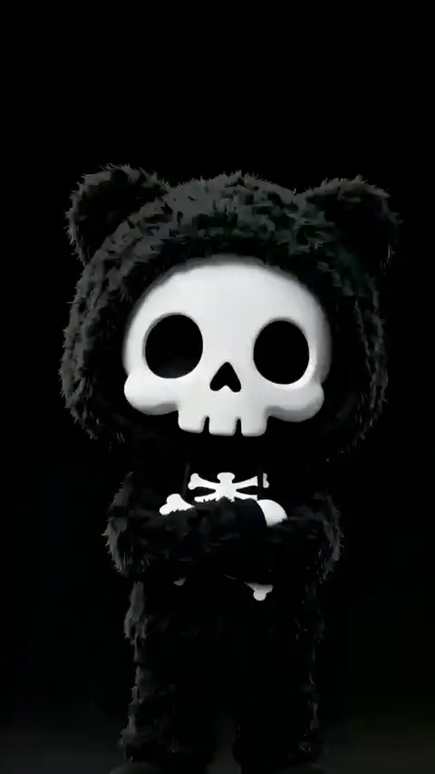 Skull Bear Hoodie Dark 3d - Live Wallpaper