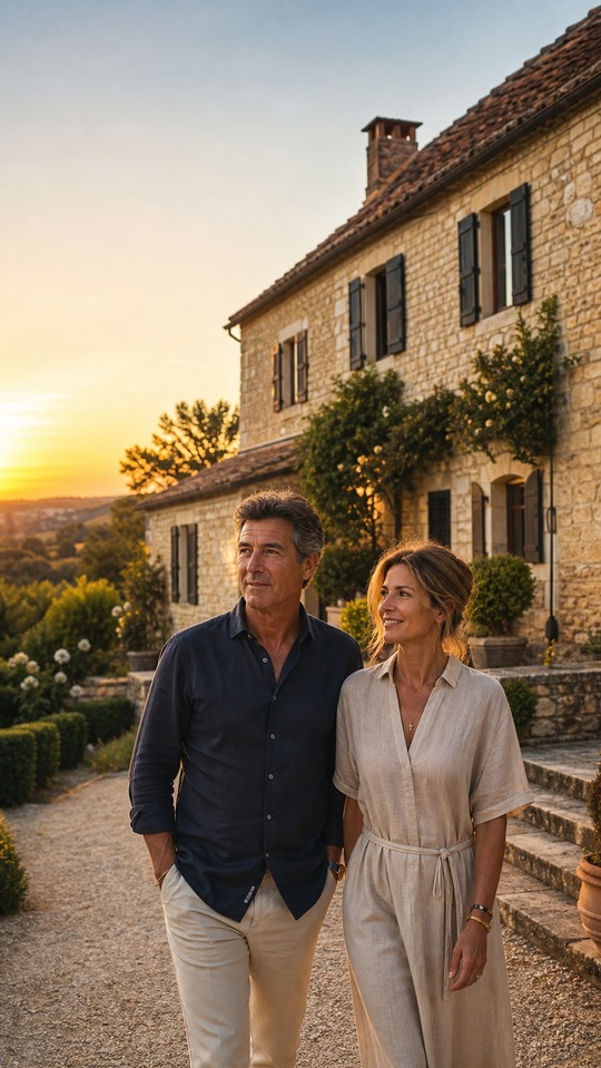 Laurent Jalabert & Marion in Périgord - 4K Phone Background