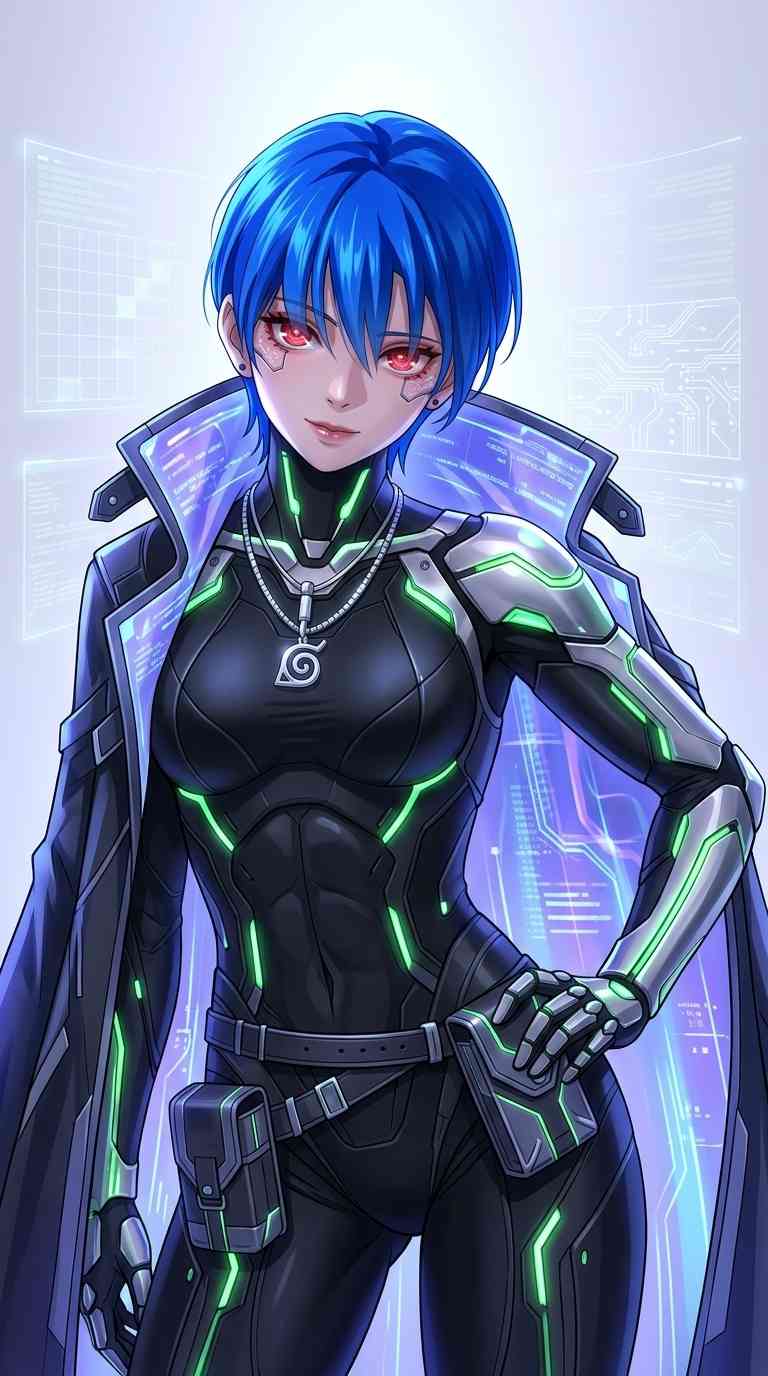 Fille Anime Cyberpunk - Arrière-plan 4K