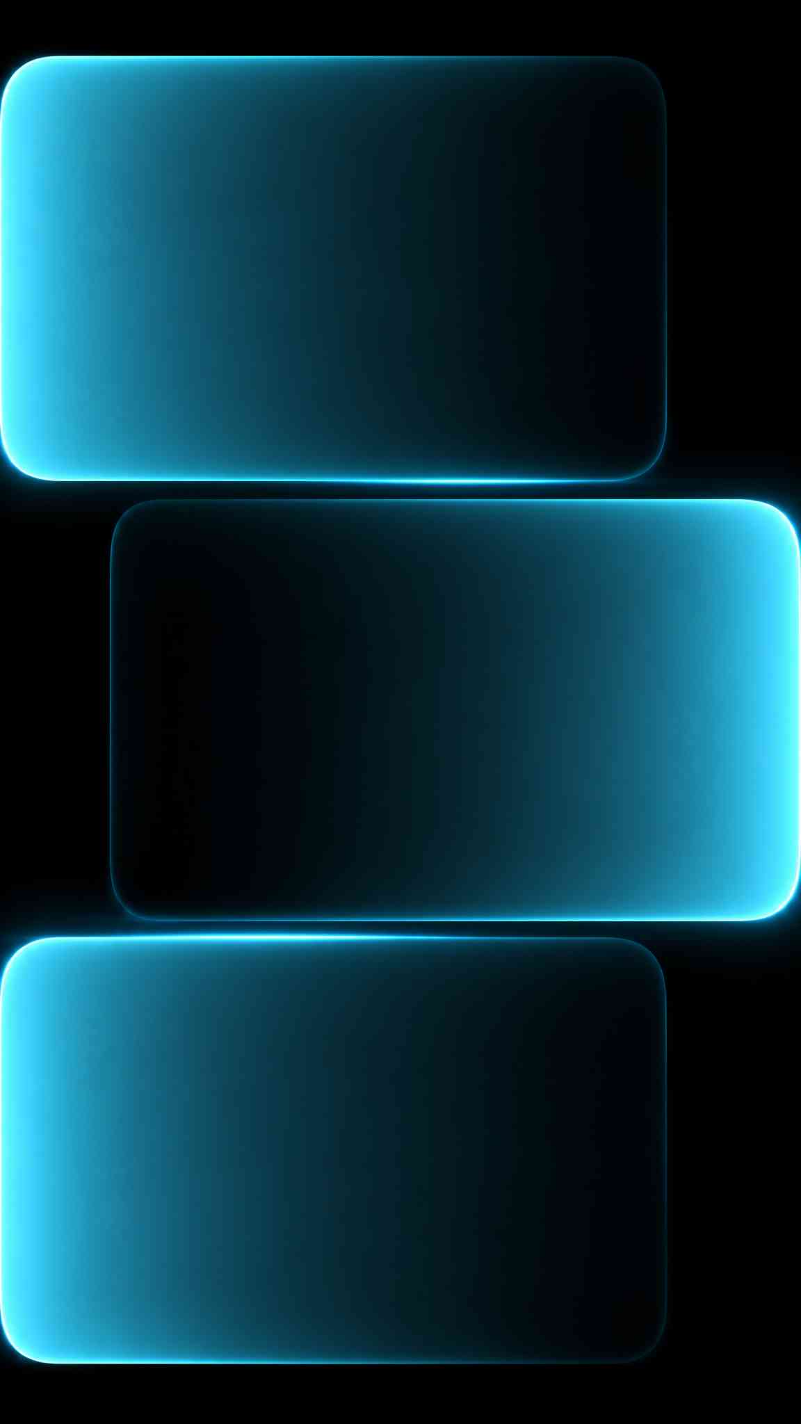 Panneaux Néon Bleu Abstrait - Fond d'écran 4K