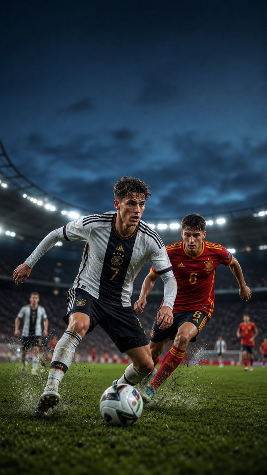 Allemagne U19 vs Espagne National - Fond d'Écran 4K