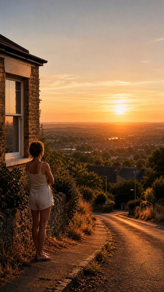 Another Heatwave Coming: Golden Hour Townscape - 4K Wallpaper
