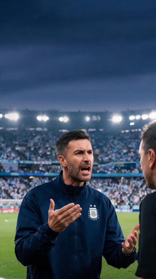 Lionel Scaloni Cinematic Football Coach - 4K Wallpaper