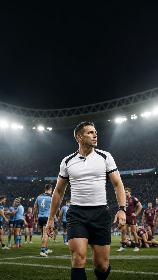 Ashley Klein Rugby League Referee - 4K Sports Wallpaper