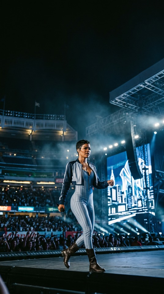 Teyana Taylor Jay-Z Yankee Stadium Performance - 4K Wallpaper
